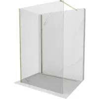 Mexen Kioto douchewand Walk-in 140 x 120 , transparant, goud - 800-140-212-50-00-120