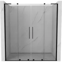 Mexen Velar L Duo schuif douchedeur 170 , transparant, zwart - 871-170-003-02-70