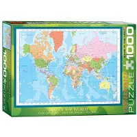 Eurographics Moderne Wereldkaart Puzzel (1000 Stukjes)