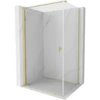 Mexen Mist-B douchecabine draaideur 80 x 110 , transparant, goud geborsteld - 8A2T-080-110-55-00
