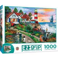 Master Pieces 1000 Piece EZ Grip Puzzel voor Volwassenen, Familie, of Jongeren - Vuurtoren Bewakers - 23.5"x34"