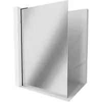 Mexen Kioto L douchewand Walk-in 120 x 200 , spiegel, zwart - 800-120-103-70-50