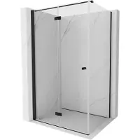 Mexen Mist-F opvouwbare douchecabine links 115 x 75 , transparant, zwart - 8A6T-115-075-70-00-L
