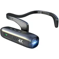 Torribaly Draagbare 4K 30FPS hoofdcamera WiFi videocamera camcorder Webc