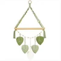 Torribaly Macramé wandplank - Boho plantenhangerplanken met handgemaakte geweven stof