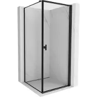 Mexen Mist-B douchecabine draaibaar rechts 70 x 70 , zwart frame, zwart - 8A2T-070-070-70-70-P
