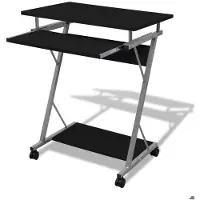 Helloshop26 Bureau tafel meubel werkplek computer zwart voor computer 0502096