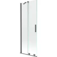 Mexen Velar tweedelige verschuifbare badwand 75 x 150 , transparant, kanonmetaal - 896-075-000-01-95