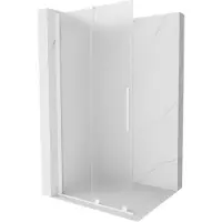 Mexen Velar schuifbare douchescherm Walk-in 80 x 200 , ijsglas 8 mm, wit - 871-080-000-33-20