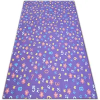 Rugsx Tapijt voor kinderen Numbers paars nummers, alfabet, cijfers 100x300 cm