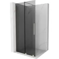 Mexen Velar schuifbare douchewand Walk-in 70 x 200 , grafiet 8 mm, geborsteld nikkel - 871-070-000-43-97