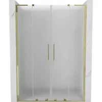 Mexen Velar L Duo schuifdouchedeur 150 , matglas, goud - 871-150-003-32-50