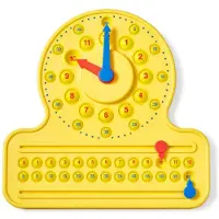 Hand2mind NumberLine Klok Sensorische Bubble Popper Push Pop Fidget Speelgoed Leren klokkijken Klok voor kinderen Fidgets voor Classroo