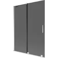 Mexen Velar 2-delige uitschuifbare badwand 130 x 150 , grafiet, chroom - 896-130-000-41-01