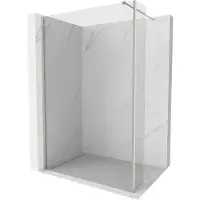 Mexen Kioto douchewand Walk-in 155 x 30 , transparant, geborsteld nikkel - 800-155-212-97-00-030