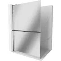 Mexen Kioto+ L douchewand met plank Walk-in 70 x 200 , spiegel, geborsteld geweergrijs - 800-070-123-66-50