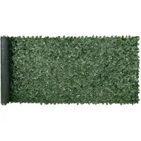 DUOKU Privacy Schutting - - Kunststof Klimop - 1,5 x 4 m - Groene Muurdecoratie - Gaasstof