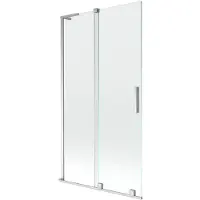 Mexen Velar L badwand 2-delige schuifbare 100 x 150 , transparant, chroom - 896-100-003-01-01