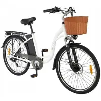 DYU Elektrische fiets - - C6 - 26 inch - Motor 350W - Batterij 36V 12.5Ah - 70KM autonomie - Wit