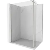 Mexen Kioto douchewand Walk-in 100 x 40 , transparant, geborsteld nikkel - 800-100-212-97-00-040