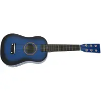 Typecat IRIN Mini 23 inch lindehouten akoestische gitaar met 12 frets, 6 snaren, plectrum en snaren voor kinderen/beginners (blauw)
