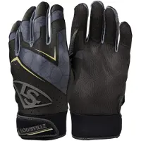 Louisville Slugger Volwassen Genuine 2.0 Slaghandschoenen - Zwart, Groot