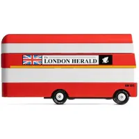 Candylab Toys Houten voertuig - - CNDL300 - London Bus - Rood - 3 jaar en ouder