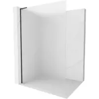 Mexen Kioto L douchewand Walk-in 90 x 200 , ijsglas, zwart - 800-090-103-70-30