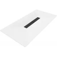 Mexen Toro rechthoekige douchebak SMC 170 x 80 , wit, zwarte afdekking - 43108017-B