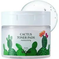 Yadah Cactus Toner Pads 150ml 60 Stuks, Dierproefvrij Reinigende Exfoliator Voor Huid