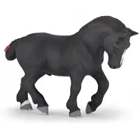 Papo Paardfiguur - - Percheron - Zwart - Voor binnen - 3-10 jaar