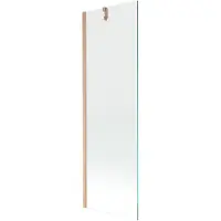 Mexen Next badwand 1-delig 60 x 150 , transparant, geborsteld koper - 895-060-000-00-00-65