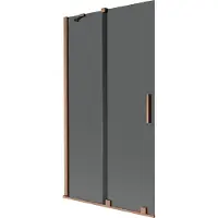 Mexen Velar badwand 2-delige schuifdeur 100 x 150 , grafiet, geborsteld koper - 896-100-000-41-65