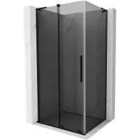 Mexen Velar L schuifdouchecabine 120 x 110 , grafiet, zwart - 871-120-110-43-70