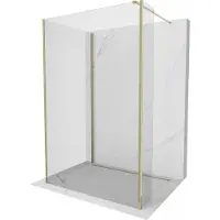 Mexen Kioto douchewand Walk-in 140 x 105 x 40 , transparant, goud - 800-140-105-221-50-00-040