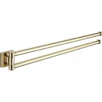 Mexen Rufo dubbele draaibare handdoekhouder, goud - 7050925-50