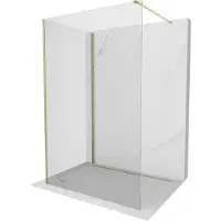 Mexen Kioto douchewand Walk-in 125 x 70 , transparant, goud - 800-125-212-50-00-070