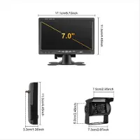 Torribaly 7-inch draadloze achteruitrijcamera met TFT LCD-monitor, nachtzicht en achteruitrijcamera