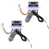 MaxPower 2X Digitale Vochtigheidsregelaar Hygrometer Vochtigheid Schakelaar 0-99% RH Hygrostaat met Vochtigheidssensor