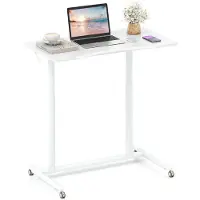 Helloshop26 Bureau mobiel staand - - C - Verstelbaar 70-106 cm - Ergonomisch ontwerp - 4 universele wielen