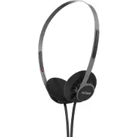 Koss KPH40 Utility on-ear hoofdtelefoon Afneembaar verwisselbaar snoersysteem Retrostijl Ultralicht ontwerp (stealth zwart)