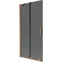 Mexen Velar badwand met 2 schuifdeuren 90 x 150 , grafiet, geborsteld koper - 896-090-000-41-65