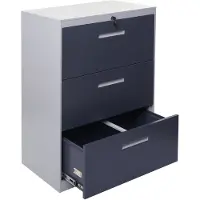 MCW Hangmappenkast -A10, archiefkast stalen kantoorkast, A4 afsluitbaar ~ 103x76x46cm grijs-donkergrijs