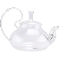 Jojomino 650 ml hittebestendige theepot met hoge handgreep, bloemenkoffie, glazen theepot, bloeiende theepot met zeef