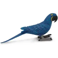 Safari Ltd. Hyacinth Macaw-beeldje - Levensechte vogelfiguur van 10,5 cm - Educatief speelgoed voor jongens, meisjes en kinderen vanaf 3 jaar