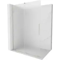 Mexen Velar schuifwand voor douche Walk-in 160 x 200 , matglas 8 mm, geborsteld nikkel - 871-160-000-33-97