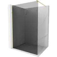 Mexen Kioto douchewand Walk-in 110 x 200 , grafiet 8 mm, goud geborsteld - 800-110-101-55-40