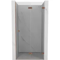 Mexen Lunar-F vouwdeuren voor douche rechts 70 , transparant, geborsteld koper - 836-070-000-65-00-P