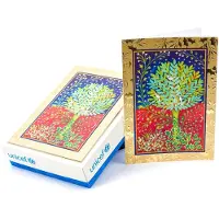 Hallmark UNICEF kerstkaarten in doos Peaceful Holly Tree (20 kaarten en 21 enveloppen) (1XPX2032)