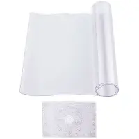 OEM Transparante PVC-tafelhoezen voor kantoor, 40 x 81 cm, 1,5 mm dik, waterbestendig en gemakkelijk schoon te maken, rechthoekige vorm